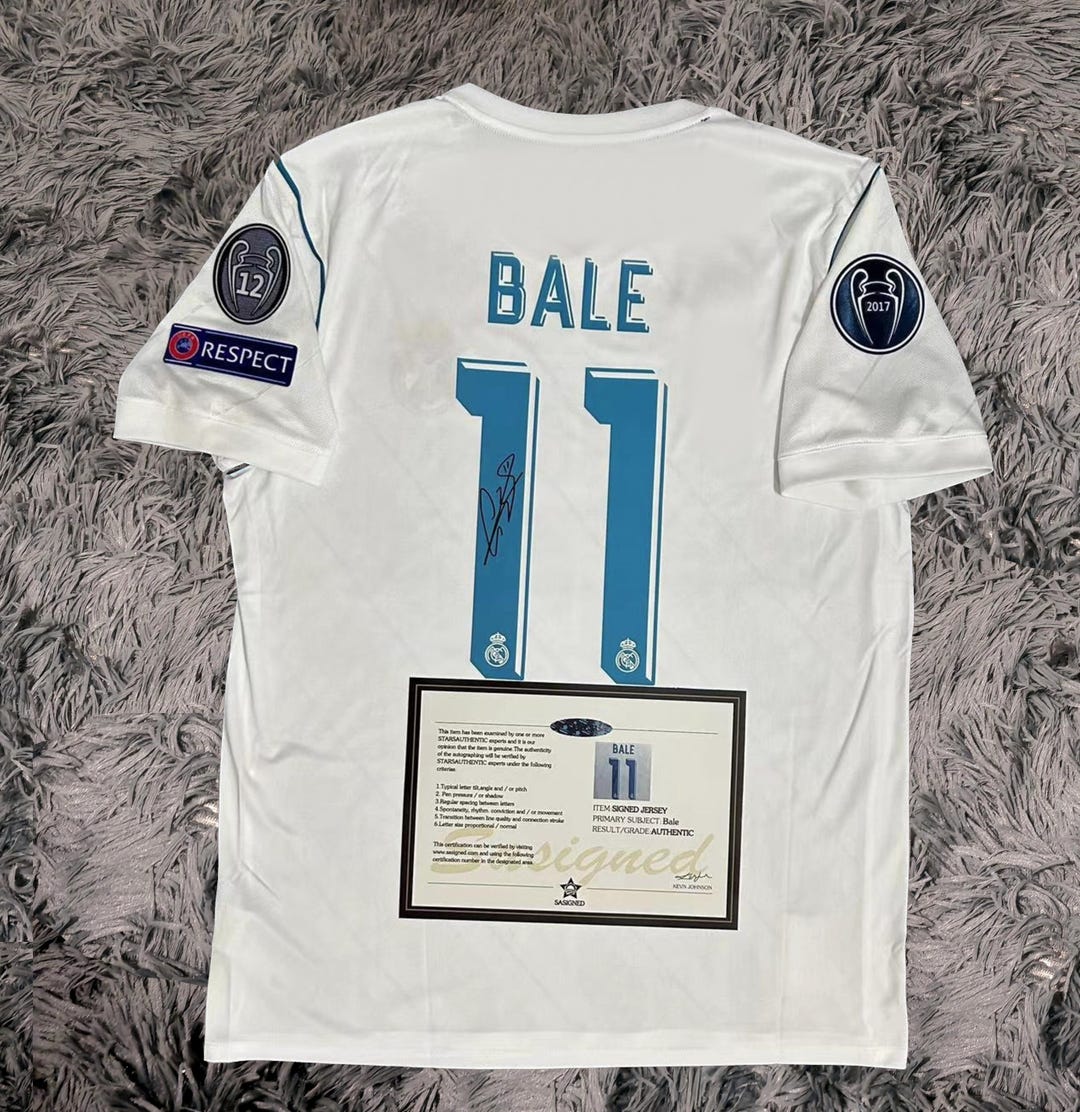 【正規17-18 Real Madrid  L/S BALE #11】 2017-18 Real Madrid Home Shirt Bale #11 (S)