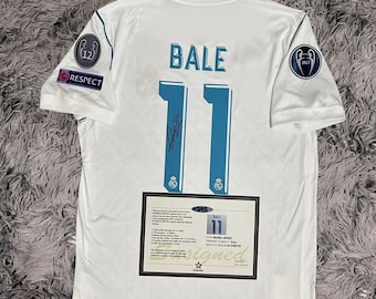 Gareth Bale SIGNED Real Madrid Home 17/18 UCL Final Jersey/Shirt - COA - 2018