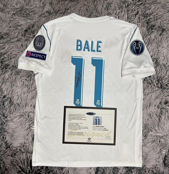 Gareth Bale SIGNED Real Madrid Home 17/18 UCL Final Jersey