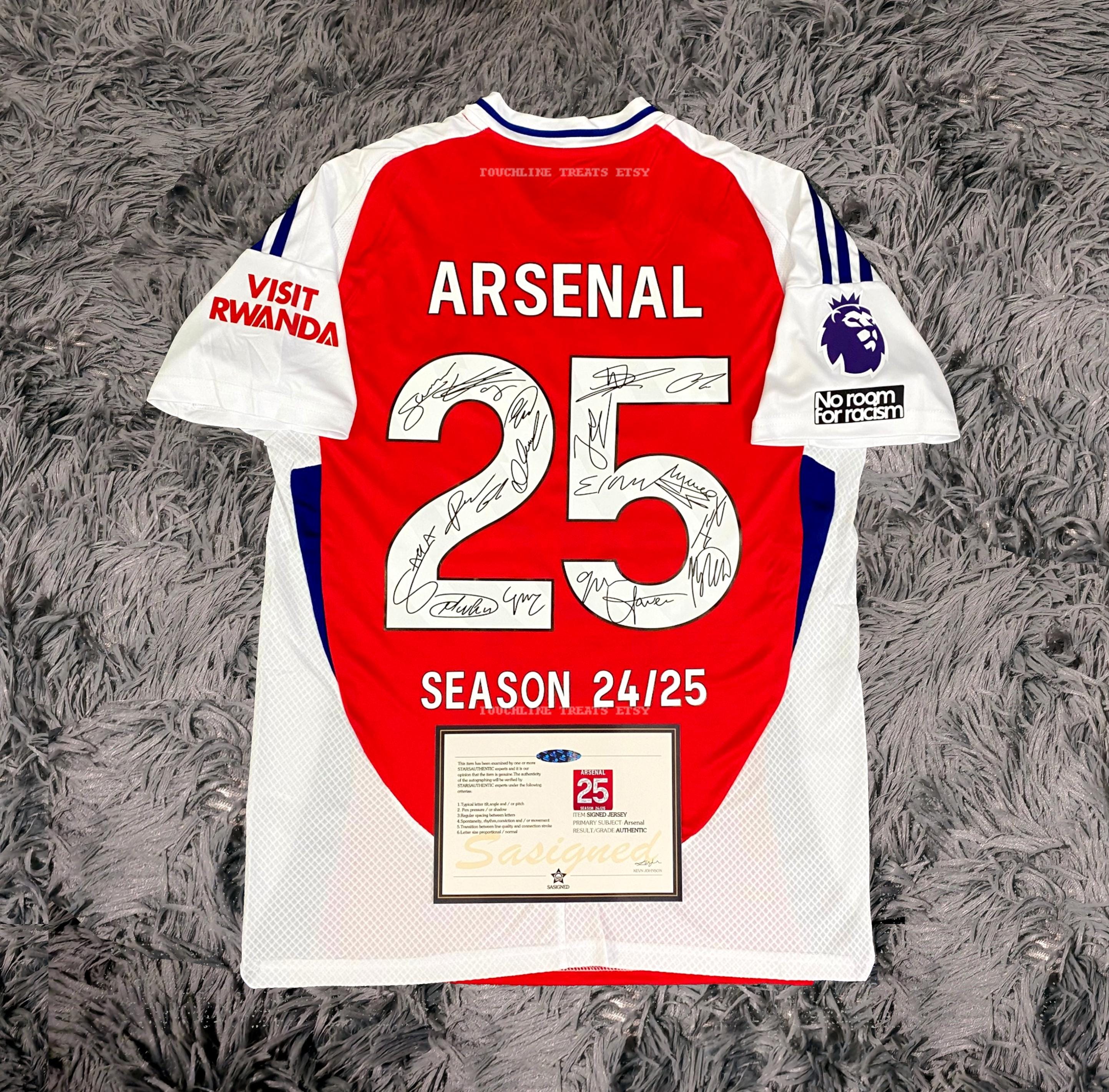 Chemise Arsenal Multi-signée - Encadrement Collection Memorablie Framers