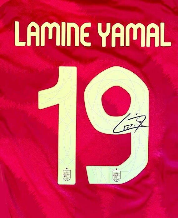 Lamine Yamal SIGNED Spain 23/24 Final Home Jersey/shirt - COA