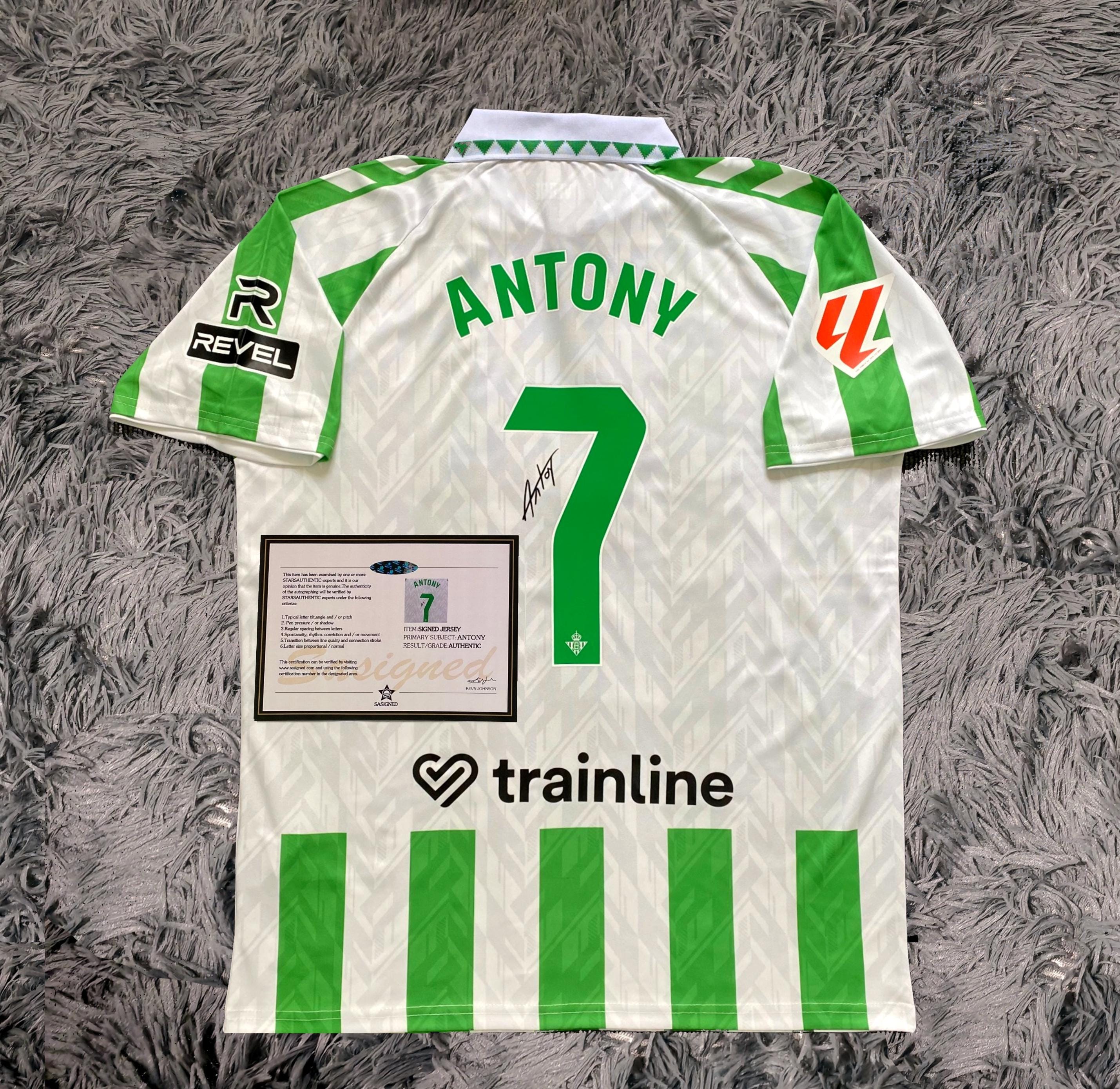 Antony SIGNED Real Betis 24/25 Home Jersey/shirt - COA - 2024