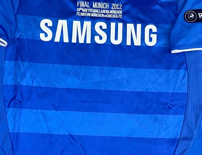 Didier Drogba SIGNED Chelsea UCL Final 11/12 Home Jersey/shirt