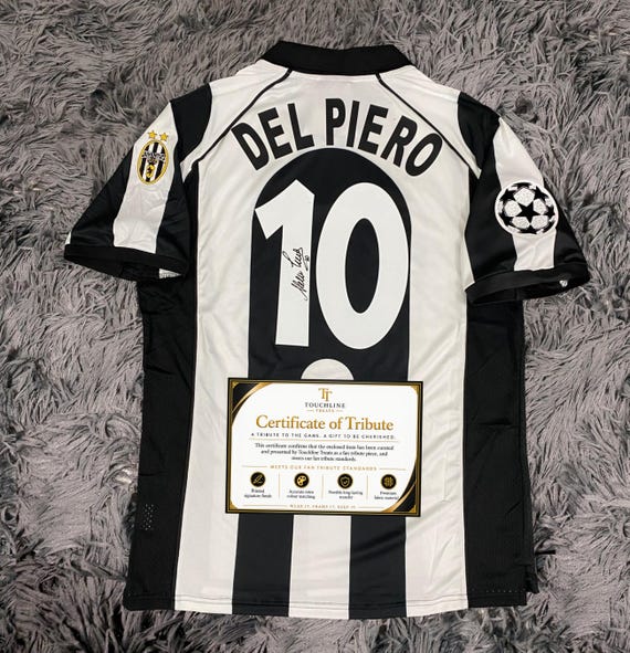 記念グッズ Azzuri Alessandro Del Piero Signed Shirt Alessandro Del Piero SIGNED Juventus 97/98 Home Jersey/shirt - COA