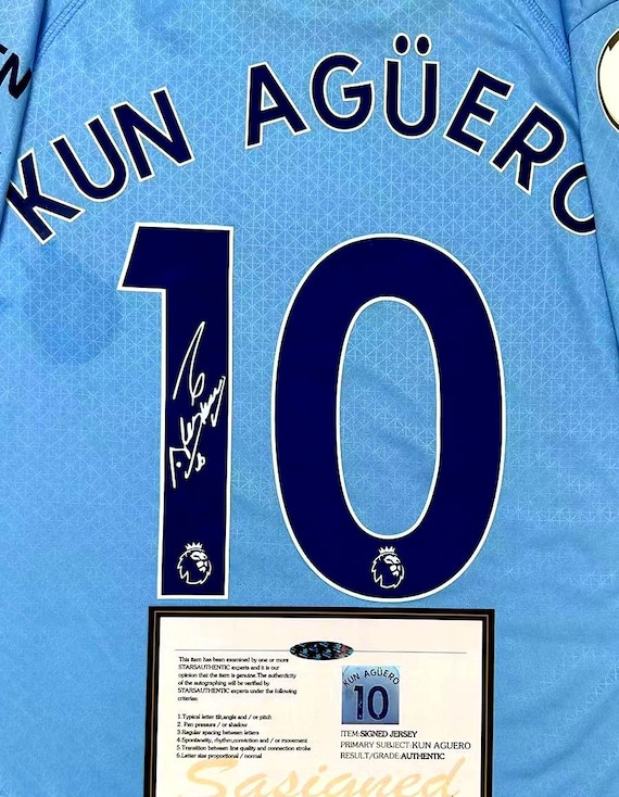 Sergio Agüero SIGNED Man City Jersey 20/21 - COA - Final Season