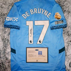 Camisa/camisa principal do Manchester City 24/25 FINAL AUTÊNTICA de Kevin De Bruyne - COA - 2025