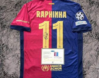 Signed Raphinha Shirt FC Barcelona 24/25 - Etsy