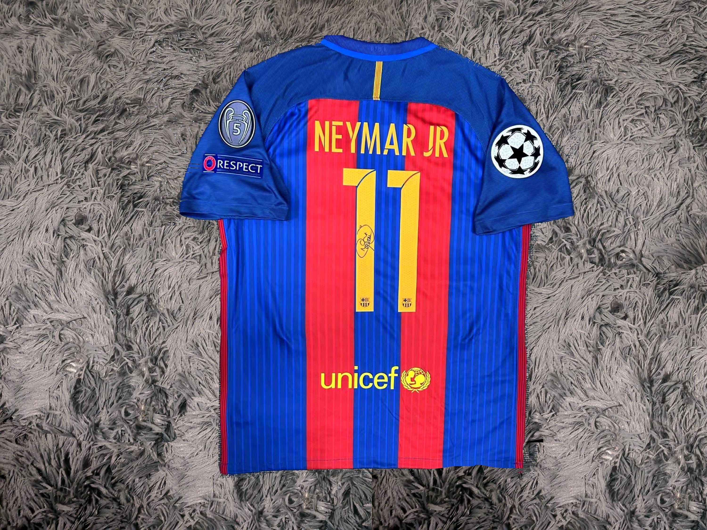 Neymar Jr SIGNED Barcelona 16/17 Home Jersey/shirt - COA - 2016 - Etsy