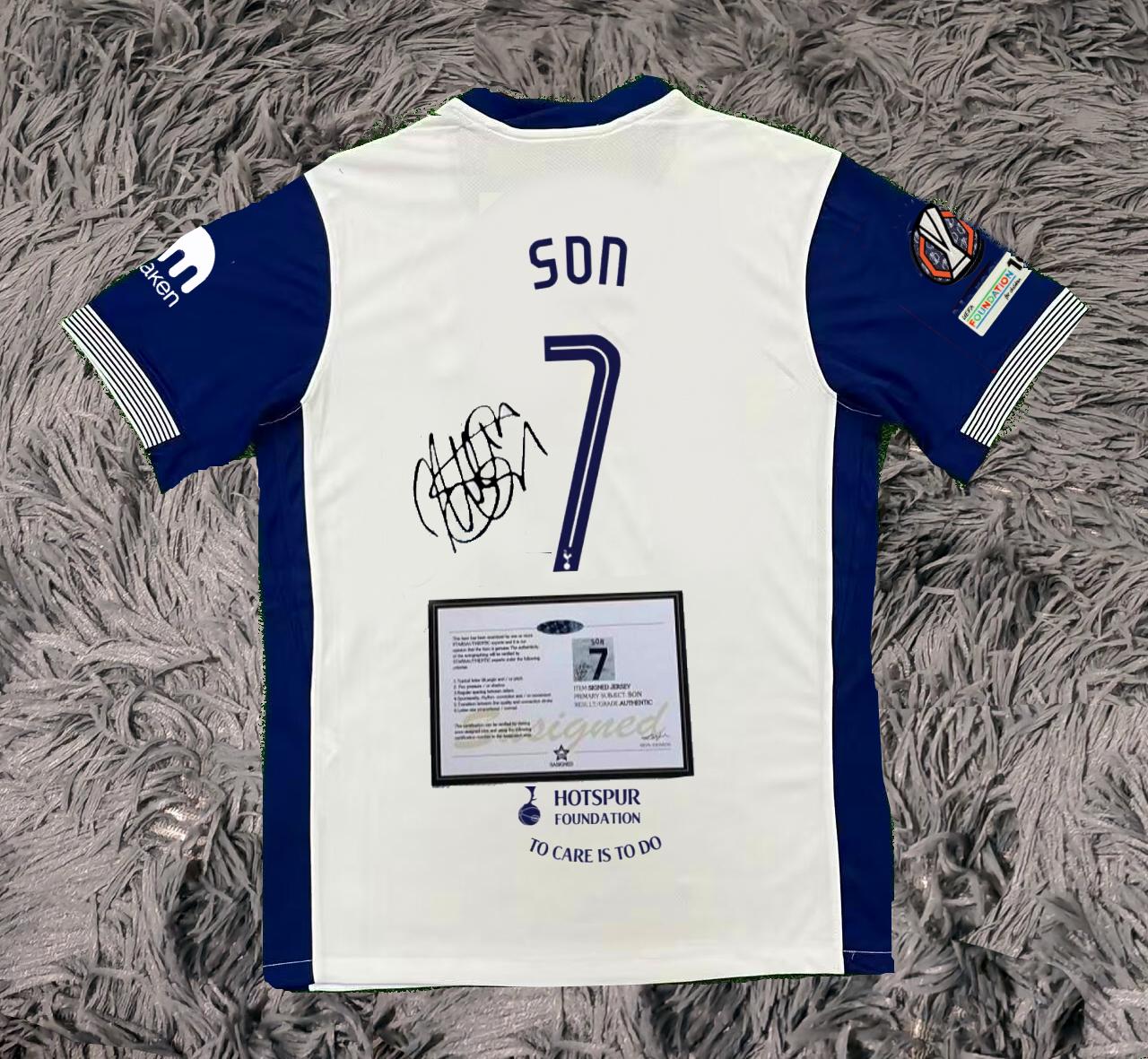 Son Heung-min SIGNED Tottenham Spurs Europa League FINAL Signature