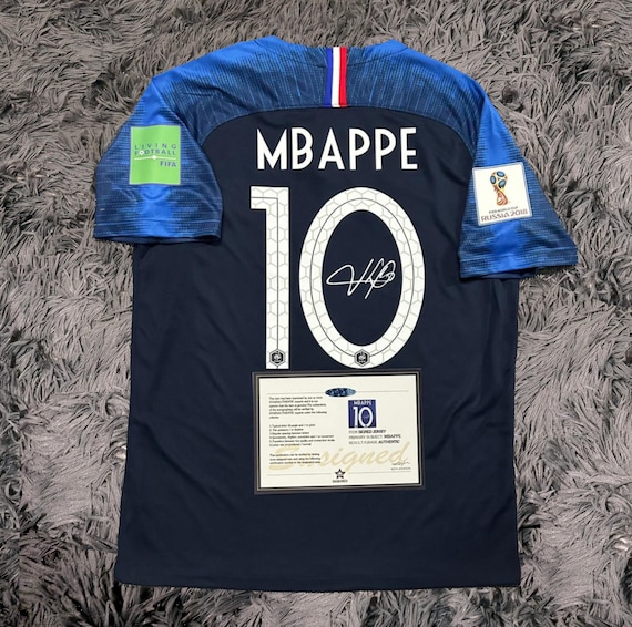 Kylian Mbappe SIGNED France World Cup Shirt Jersey 2018 - COA - Etsy