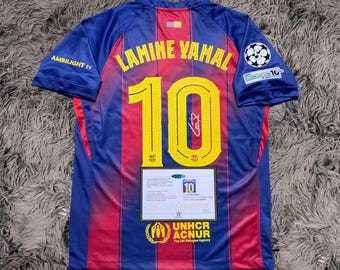 Lamine Yamal Signed Autographed #27 Barcelona Soccer Jersey