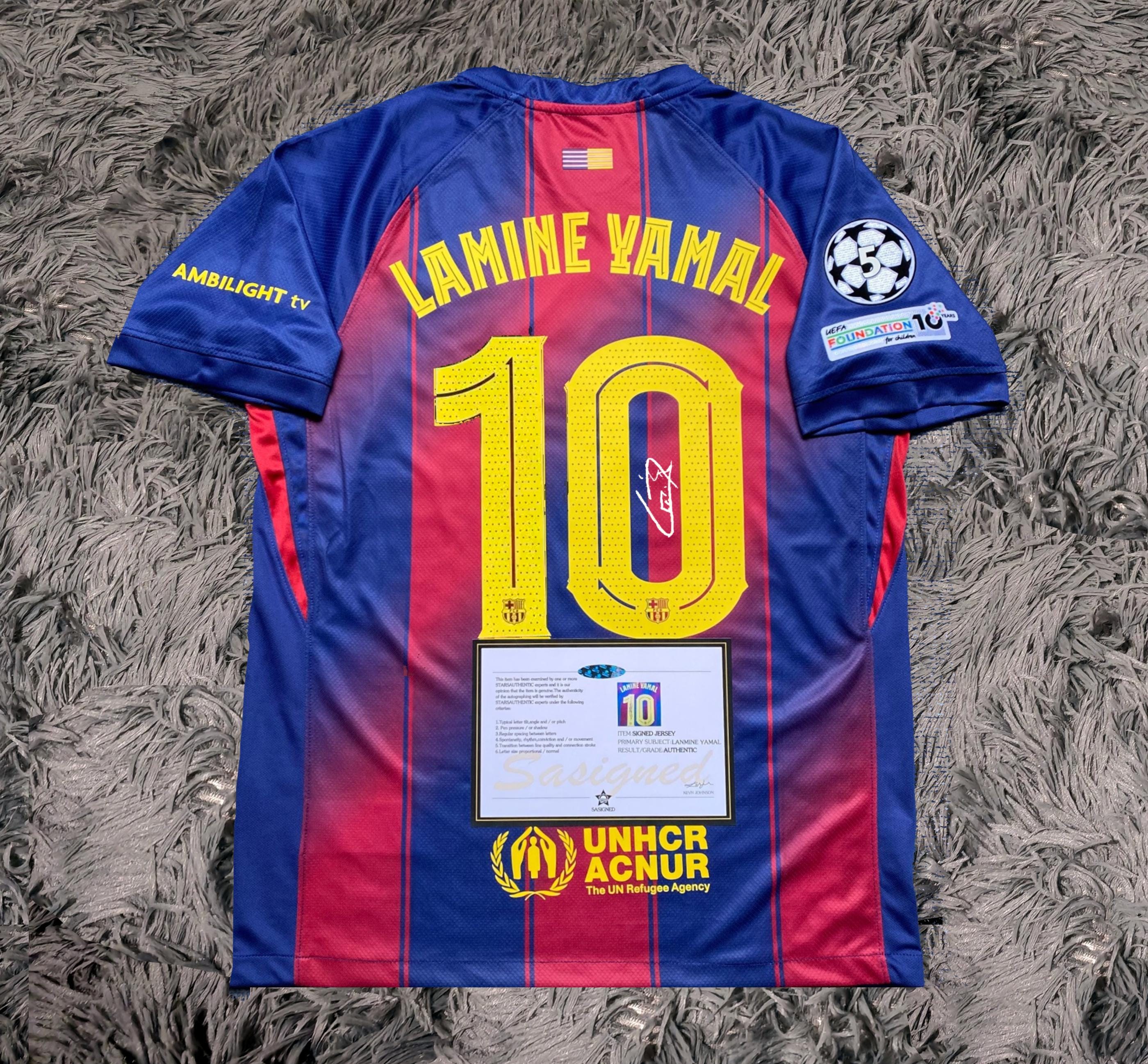 Lamine Yamal Signed Jersey - Etsy