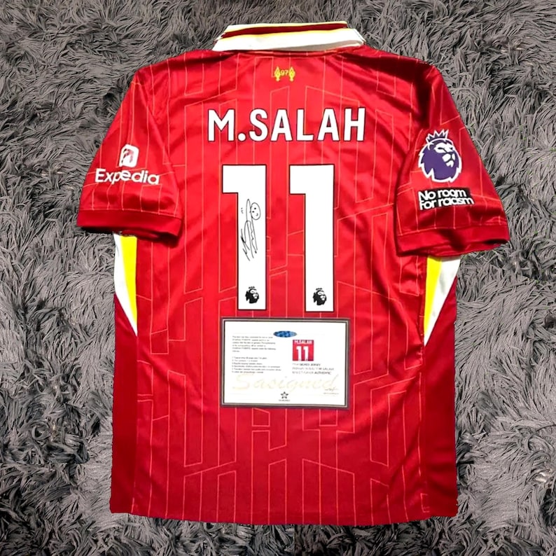 Mo Salah SIGNED Liverpool 24/25 Home Jersey/Shirt - COA - 2025 EPL 24/25