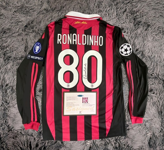 Ronaldinho Gaúcho SIGNED AC Milan 09/10 Home Jersey/shirt - COA