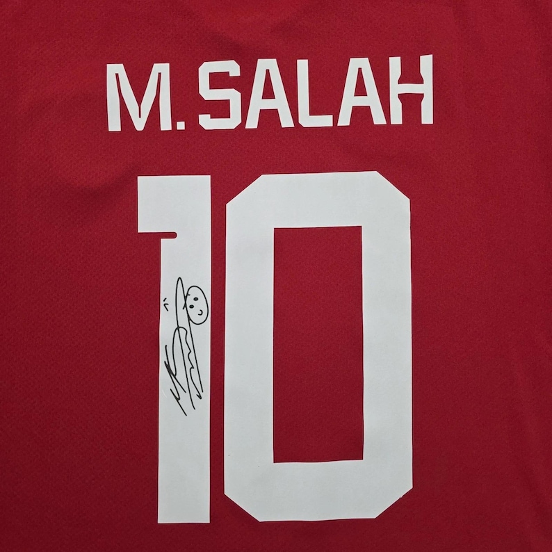 Mo Salah SIGNAD Egypten VM-hemmatröja/tröja - Äkthetsintyg - 2026 bild 4