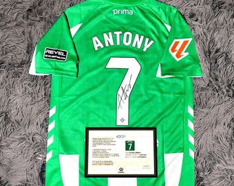 Antony SIGNED Real Betis 25/26 thuisshirt/shirt - COA - 2025