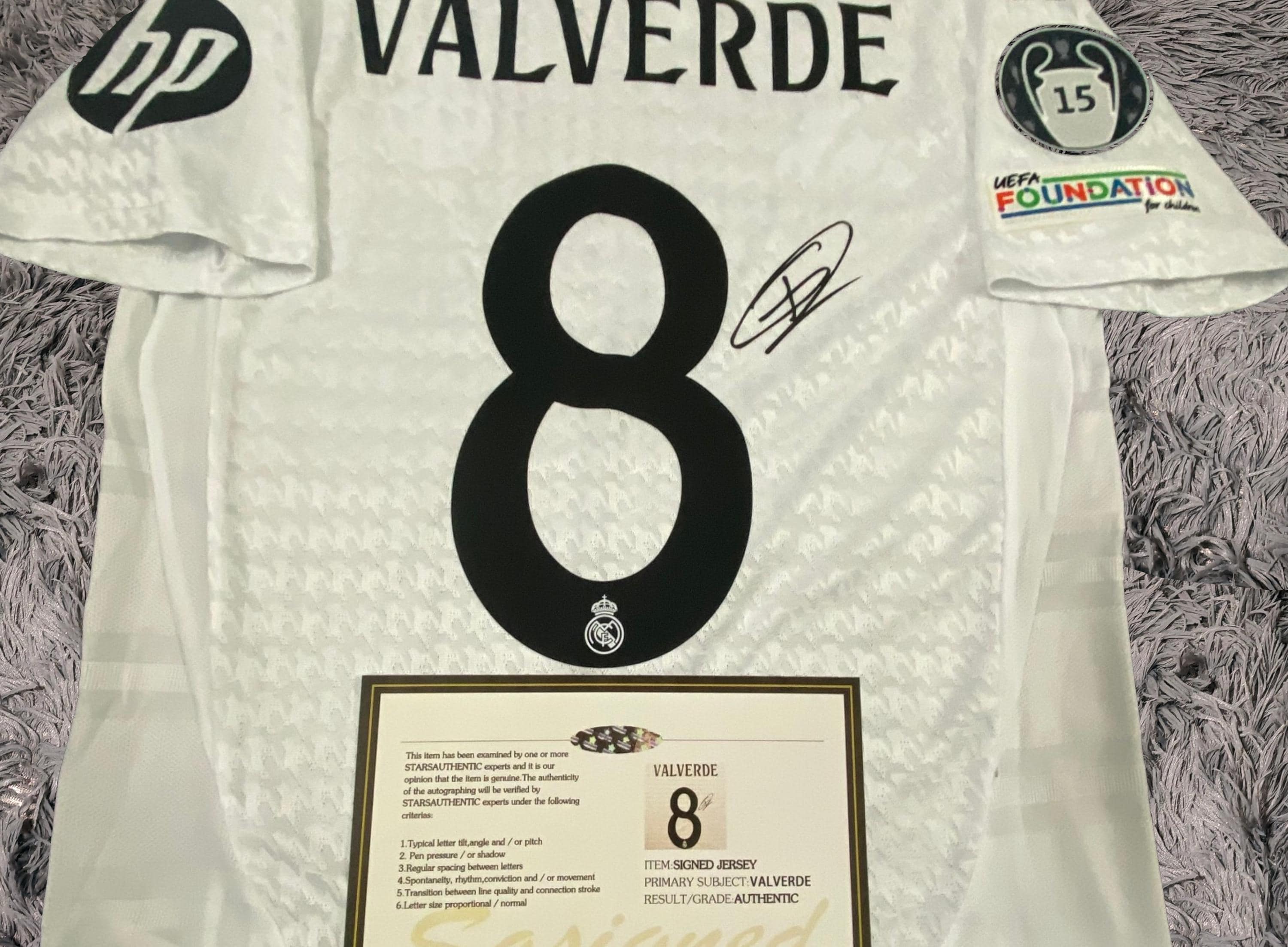 Federico Valverde SIGNED Real Madrid 24/25 Home Jersey/shirt