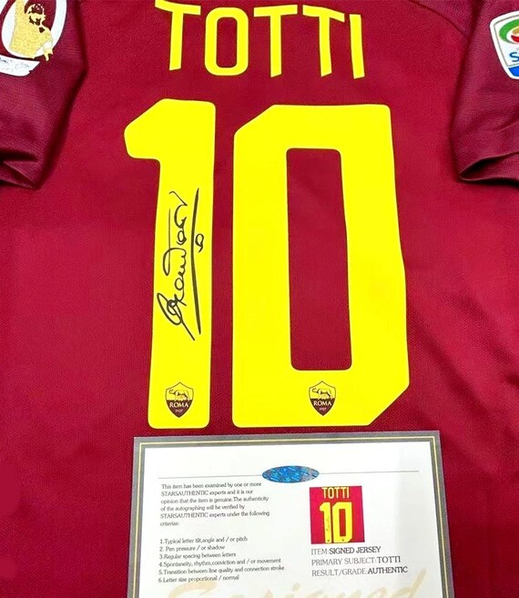 Francesco Totti SIGNED Roma Final Jersey/shirt - COA - 2017 Retro