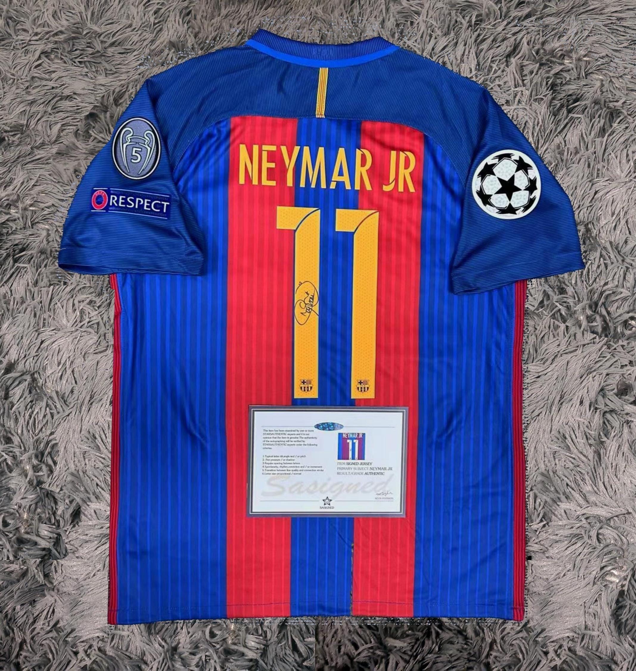 Neymar Jr SIGNED Barcelona 16/17 Home Jersey/shirt - COA