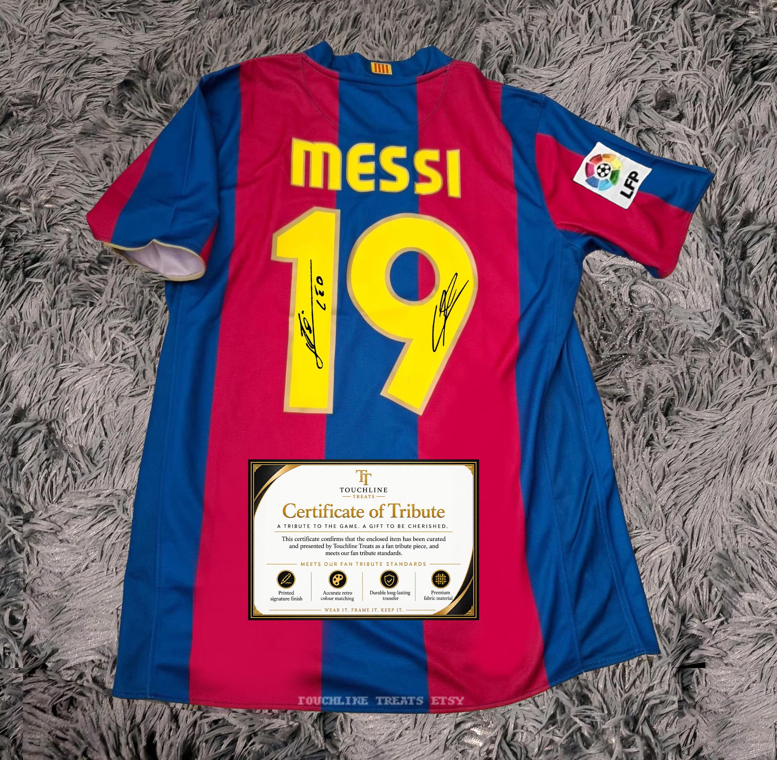 Retro Messi Jersey Barcelona - Etsy