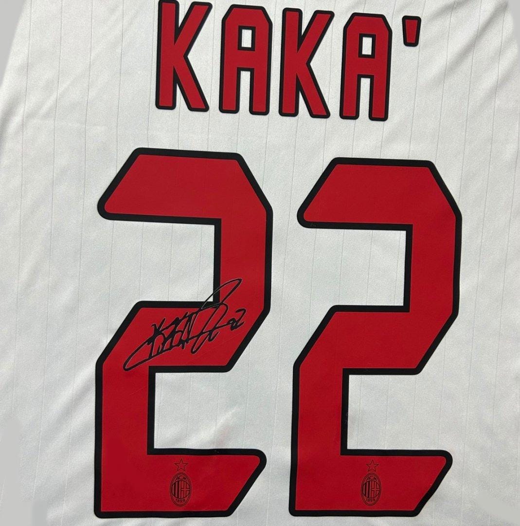 Kaka SIGNED AC Milan 2007 Ucl Final White Shirt Jersey - COA Retro