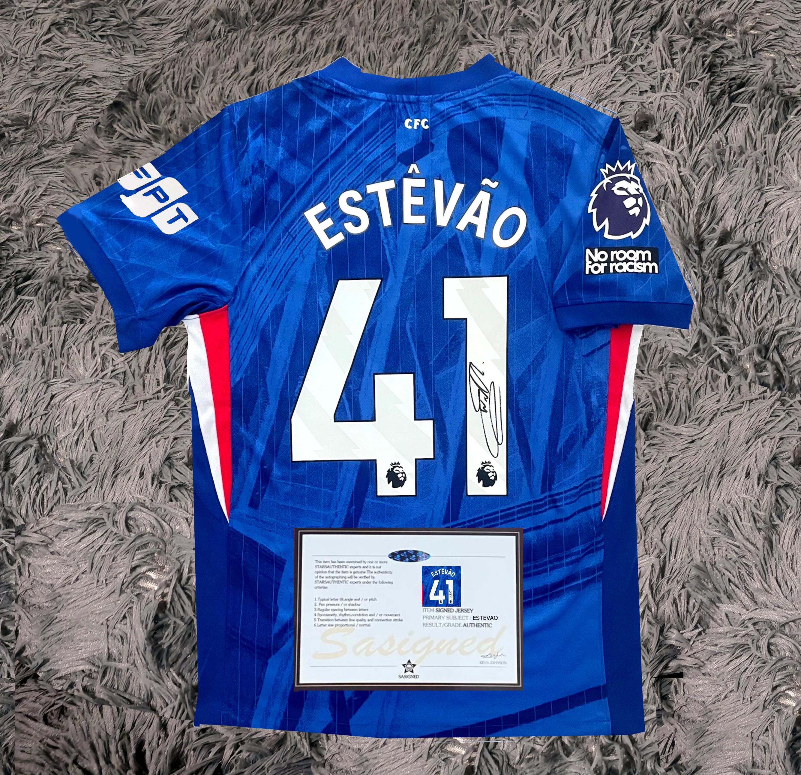 Estevao Willian SIGNED Chelsea 25/26 Home Shirt Jersey - COA