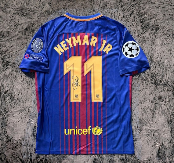 Neymar Jr SIGNED Barcelona LAST 17/18 Home Jersey/shirt - COA