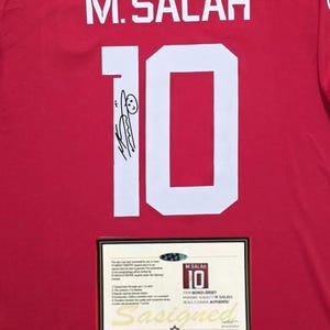 Mo Salah SIGNAD Egypten VM-hemmatröja/tröja - Äkthetsintyg - 2026 bild 5