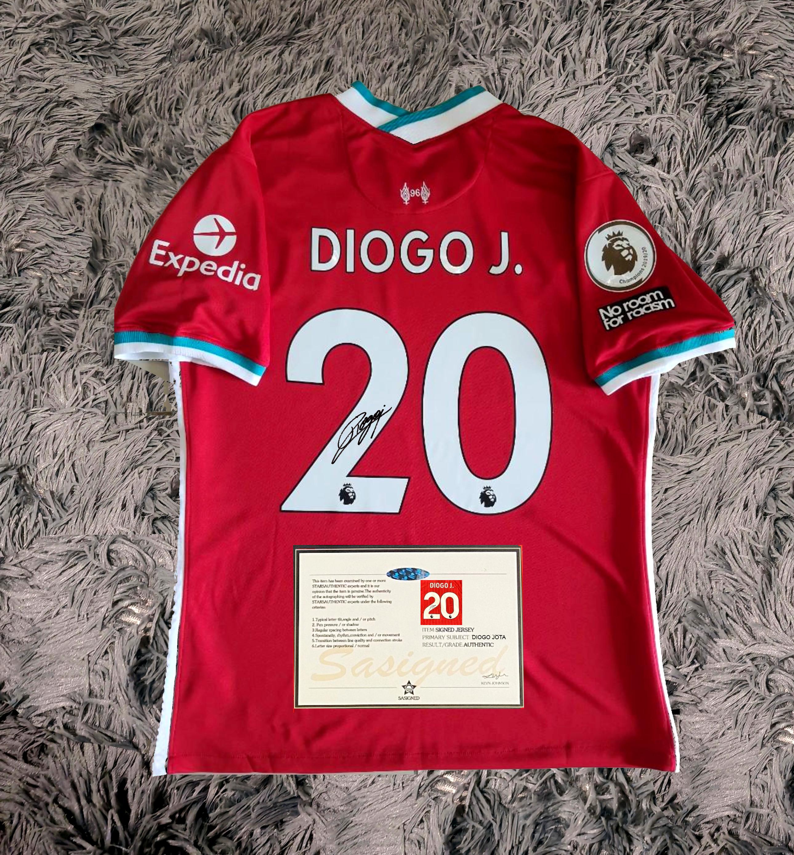 Diogo Jota SIGNED Liverpool 20/21 DEBUT Home Jersey/shirt - COA