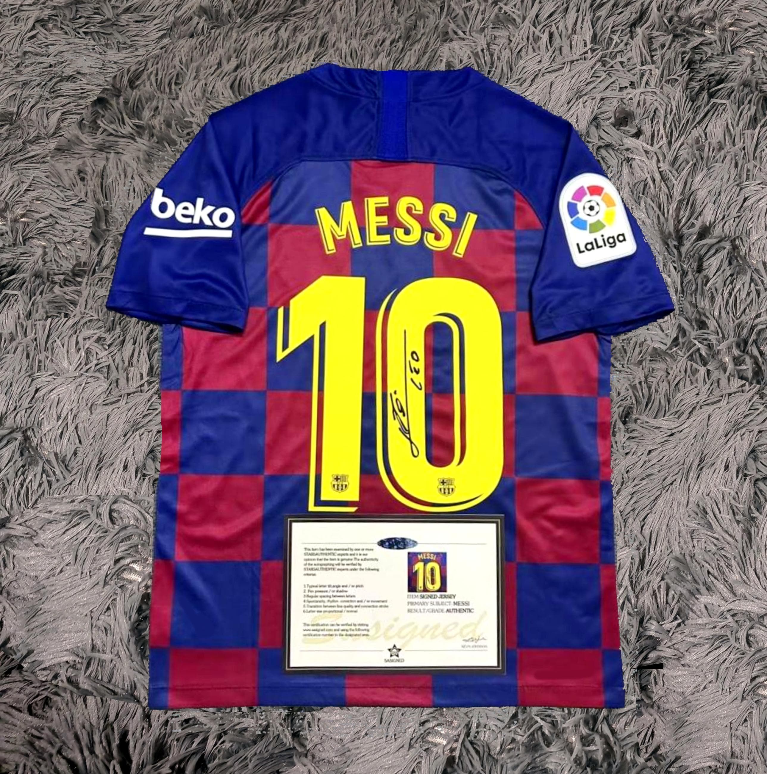 Kit Flocage Maillot FC Barcelone 2017/2018 - Domicile MESSI #10 - Homme