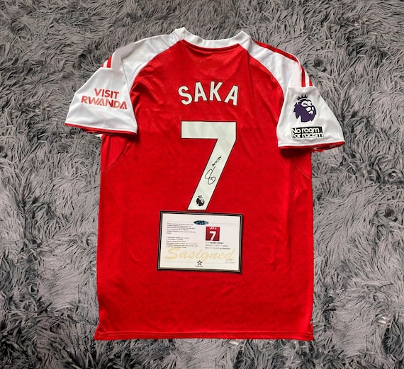 Bukayo Saka SIGNED Arsenal 25/26 Home Jersey/shirt - COA - 2025