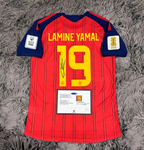 Lamine Yamal SIGNED Spain World Cup Home Jersey/shirt - COA - 2026