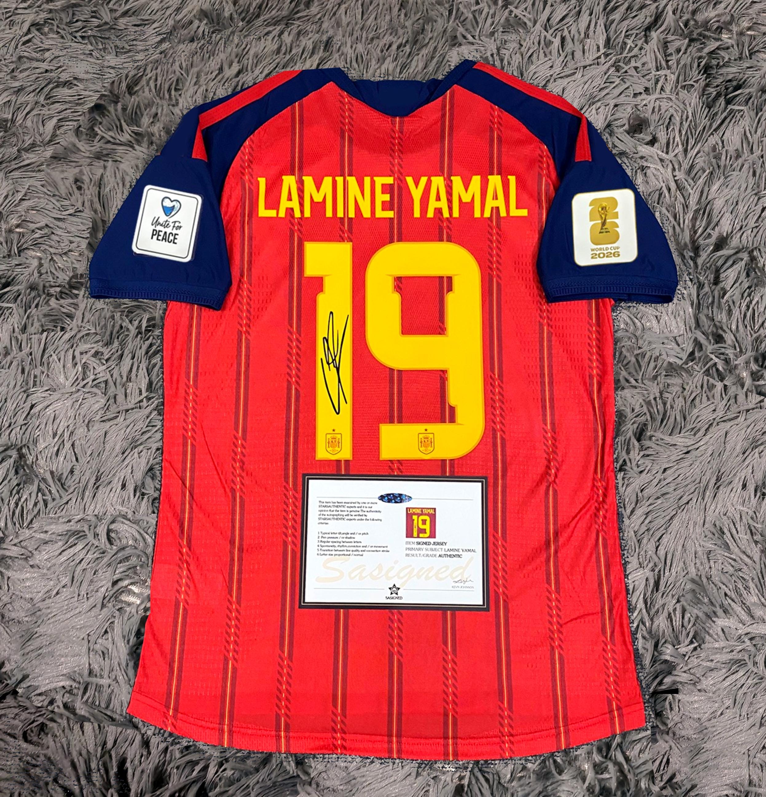Lamine Yamal SIGNED Spain World Cup Home Jersey/shirt - COA - 2026
