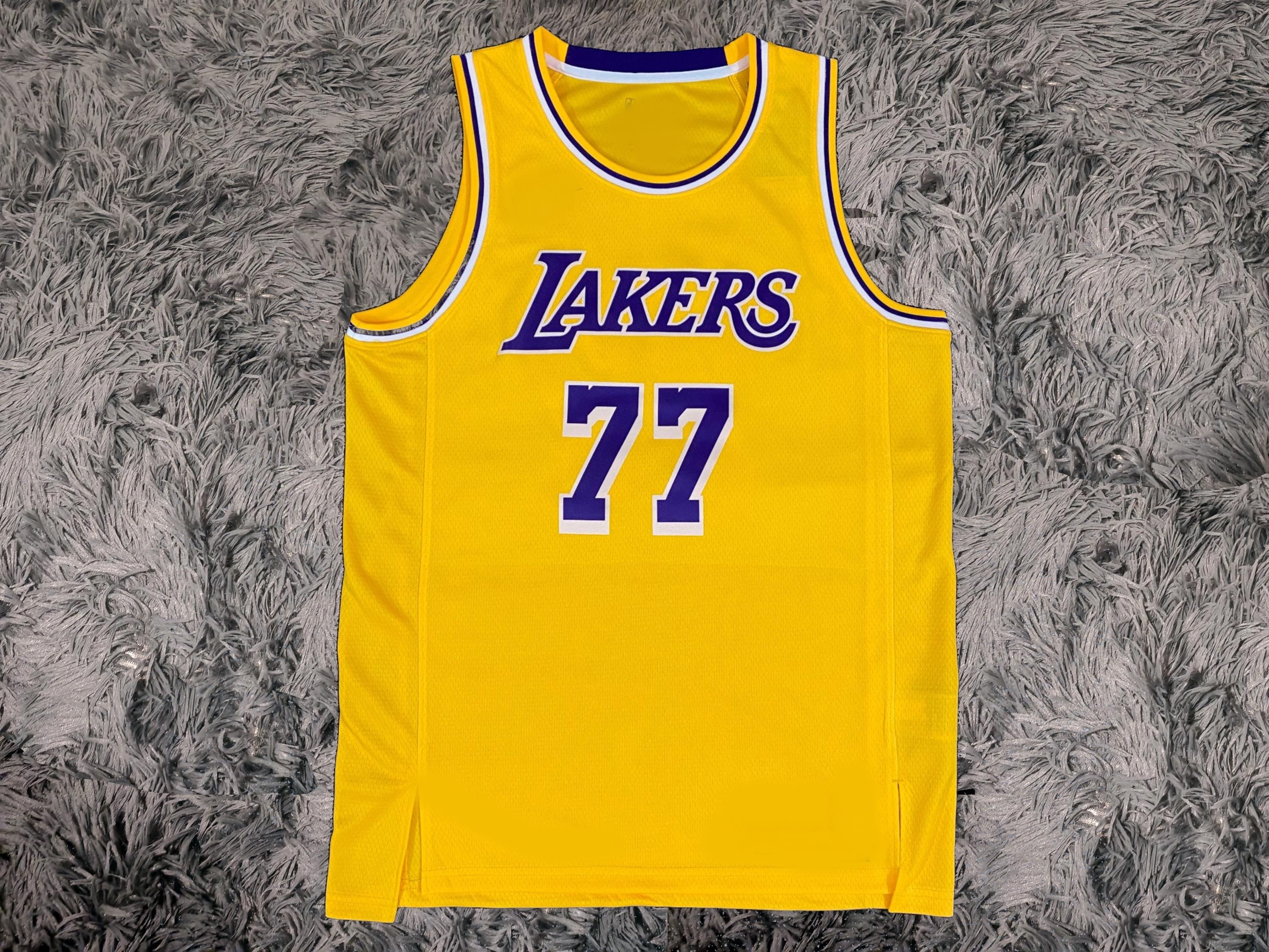 Luka Doncic SIGNED Dončić Signature LA Lakers Yellow Home Shirt