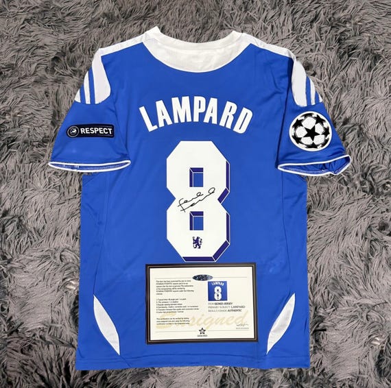 Frank Lampard SIGNED Chelsea UCL Final 11/12 Home Jersey/shirt