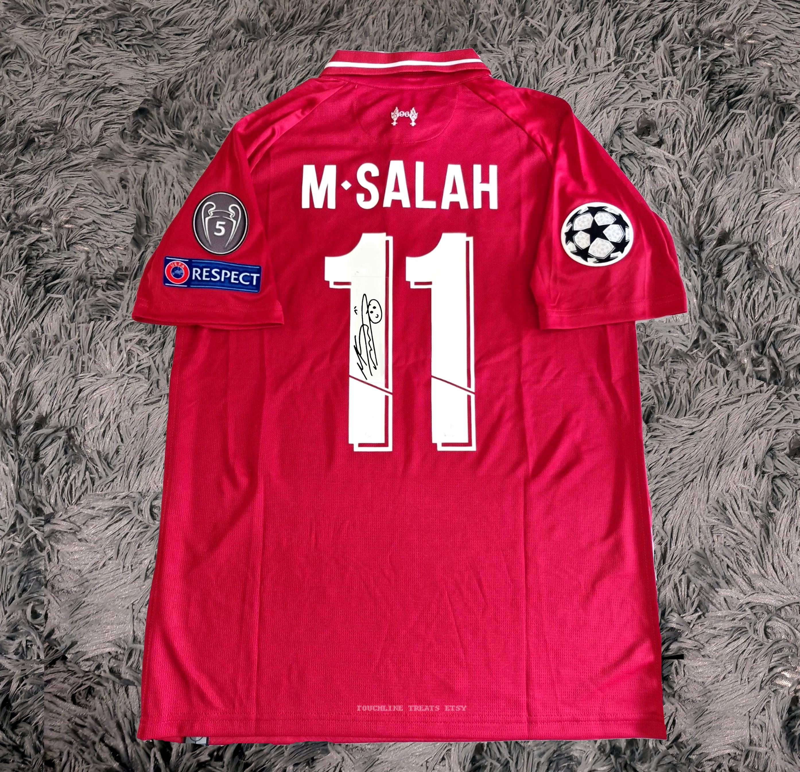 Mo Salah SIGNED Liverpool 19/20 UCL Final Home Jersey/shirt - COA