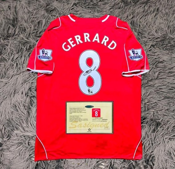 【額なし】リバプール Gerrard サイン入りユニフォーム Steven Gerrard SIGNED Liverpool 14/15 FINAL Home Jersey/shirt