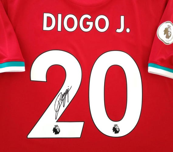 Diogo Jota SIGNED Liverpool 20/21 DEBUT Home Jersey/shirt - COA