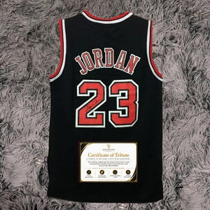 Michael Jordan SIGNED #23 Bulls - Black Alternate - Shirt Jersey - COA - image 1