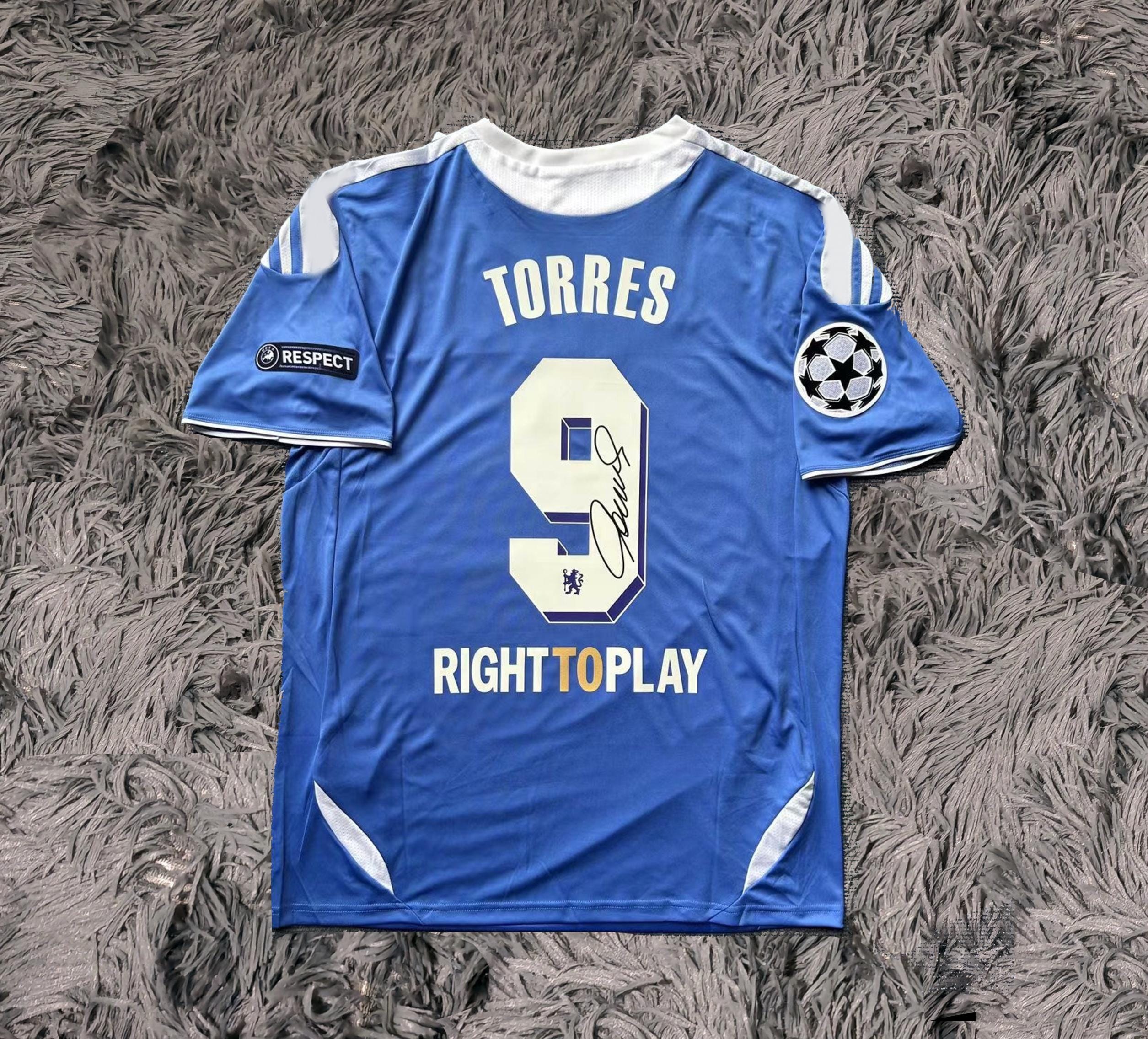 Fernando Torres SIGNED Chelsea UCL Final 11/12 Home Jersey/shirt