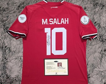 Mo Salah SIGNED Egypt 23/24 Home Jersey/Shirt - COA - 2024