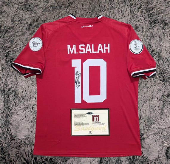 Mo Salah SIGNED Egypt 23/24 Home Jersey/Shirt - COA - 2024