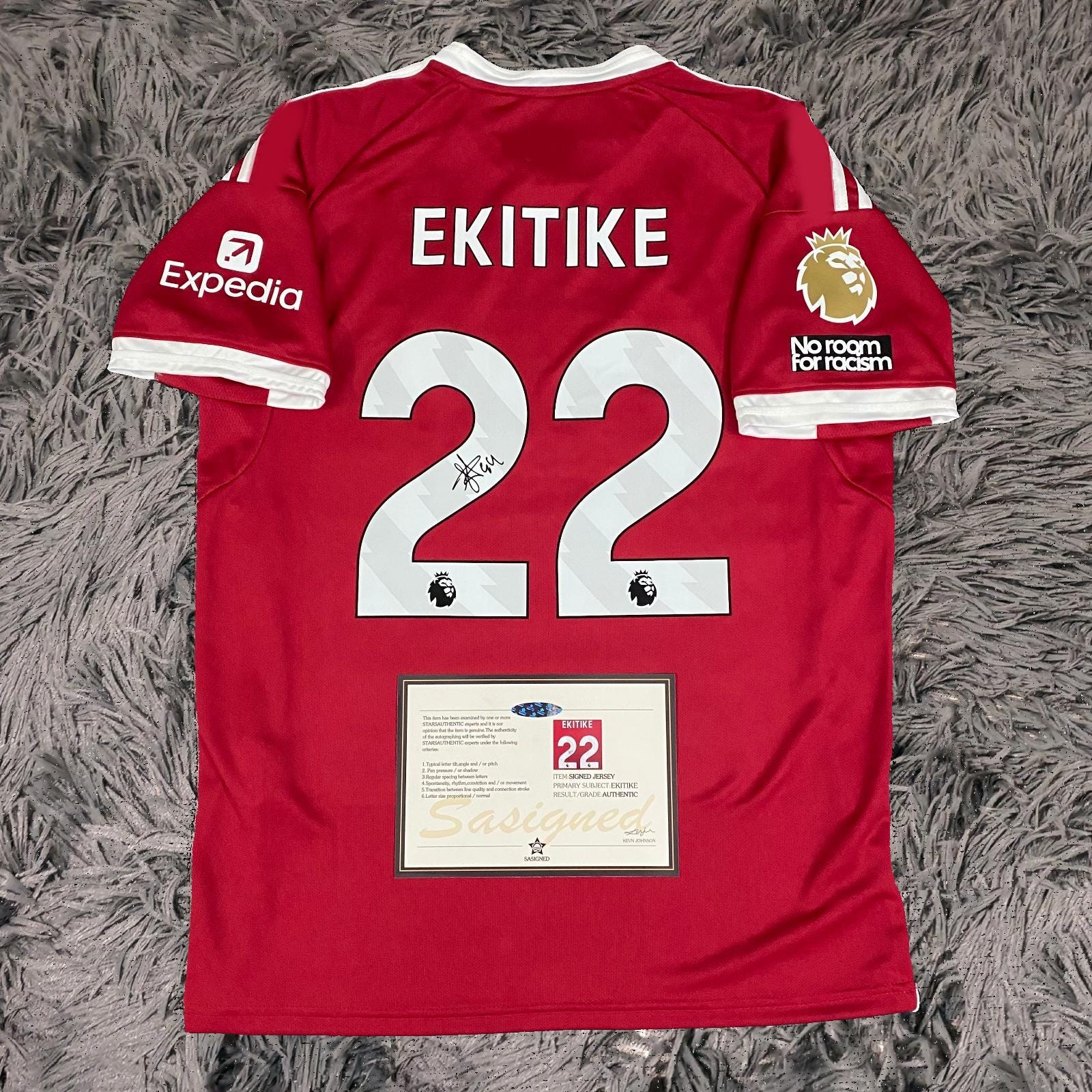 Hugo Ekitike SIGNED Liverpool 25/26 Debut Home Jersey/shirt - COA
