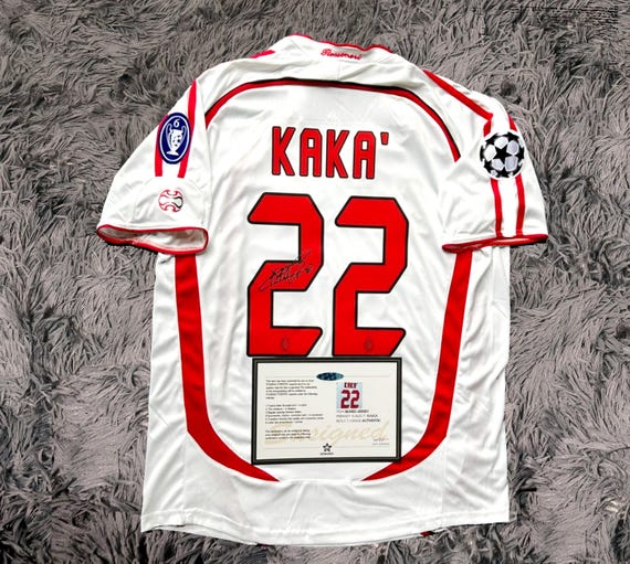 Kaka SIGNED AC Milan 2006 Ucl Final White Shirt Jersey - COA Retro