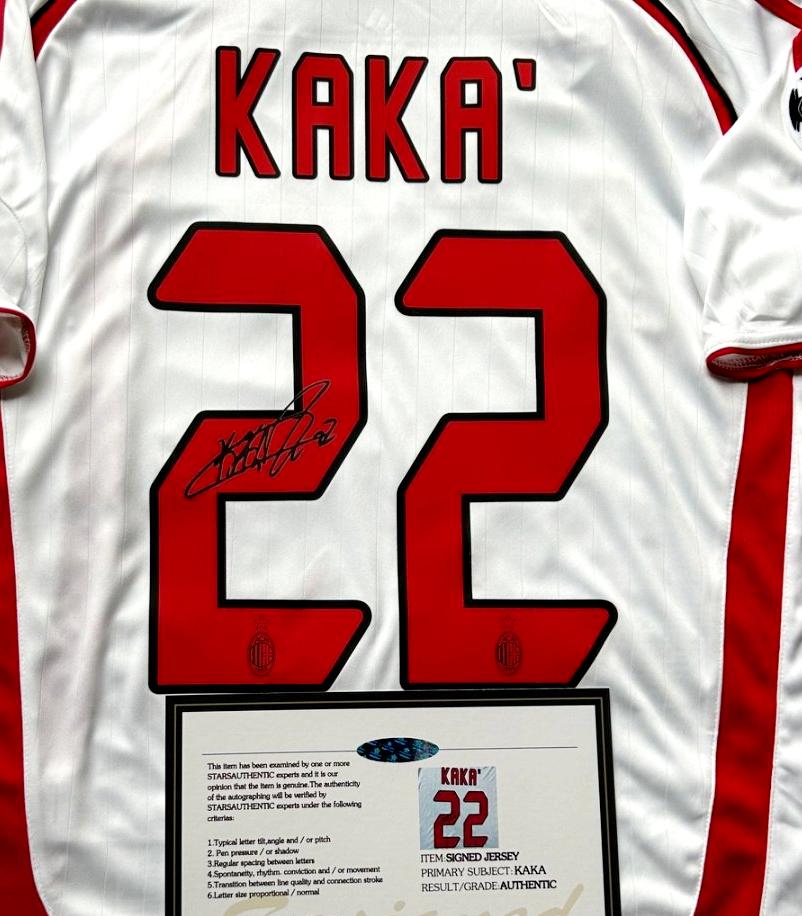Kaka SIGNED AC Milan 2007 Ucl Final White Shirt Jersey - COA Retro