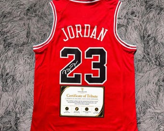 Camiseta/camiseta firmada por Michael Jordan de los Chicago Bulls de la NBA, número 23 - Certificado de autenticidad - Temporada 1997/98