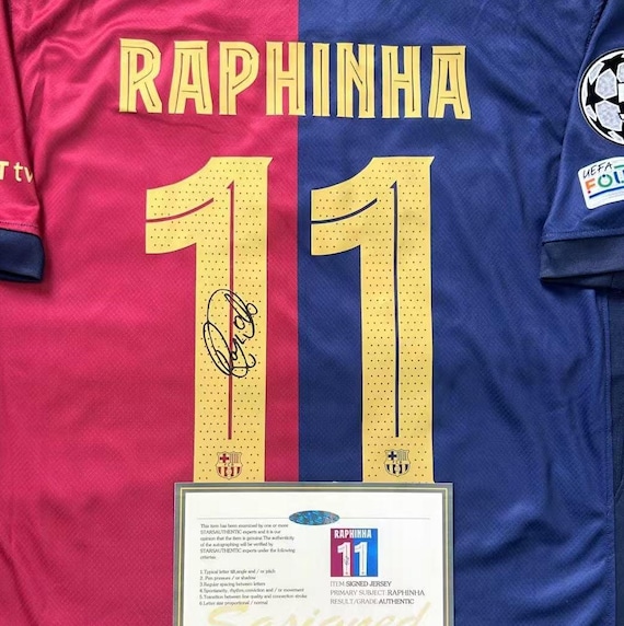 Raphina SIGNED Barcelona 24/25 Home Jersey/shirt - COA