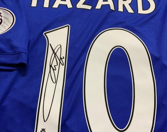 Eden Hazard SIGNED Chelsea 15/16 Home Jersey/shirt - COA - 2015 - Etsy