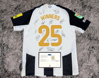 Newcastle FULL 2024 SIGNED Newcastle Jersey Carabao Cup Winners 24/25 - COA