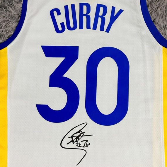 Stephen Curry SIGNED Signature Golden State Warriors White Home